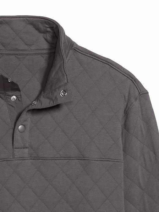 Quarter-Snap Quilted Fleece Sweatshirt Product Image