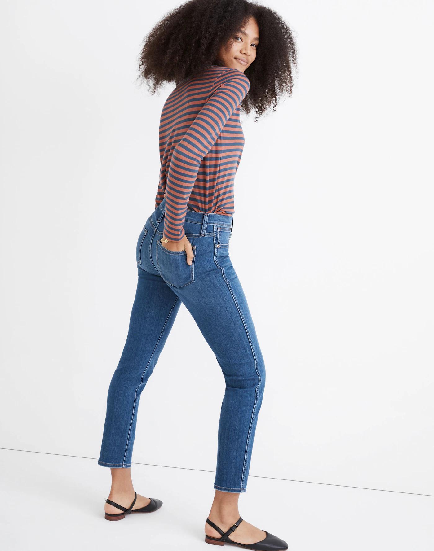 Mid-Rise Stovepipe Jeans in Leman Wash: TENCEL™ Denim Edition Product Image