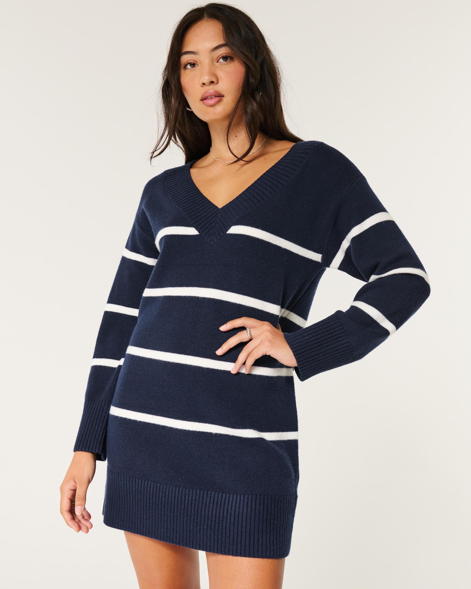 On/Off the shoulder Jersey Sweater Dress Product Image