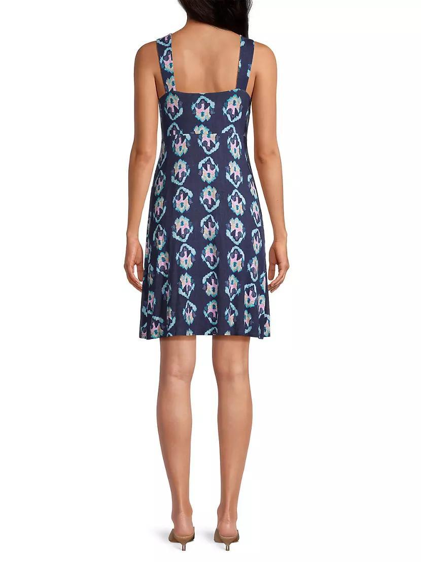 Ocean Batik Geometric Minidress Product Image