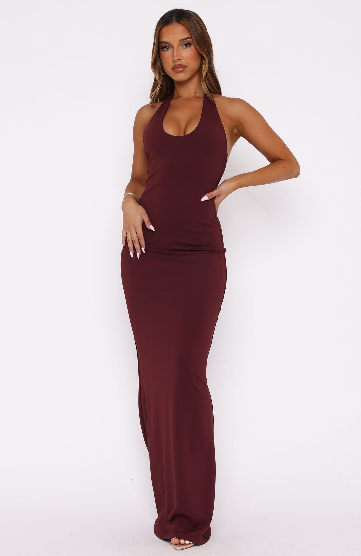 Love Like No Other Maxi Dress Burgundy Product Image