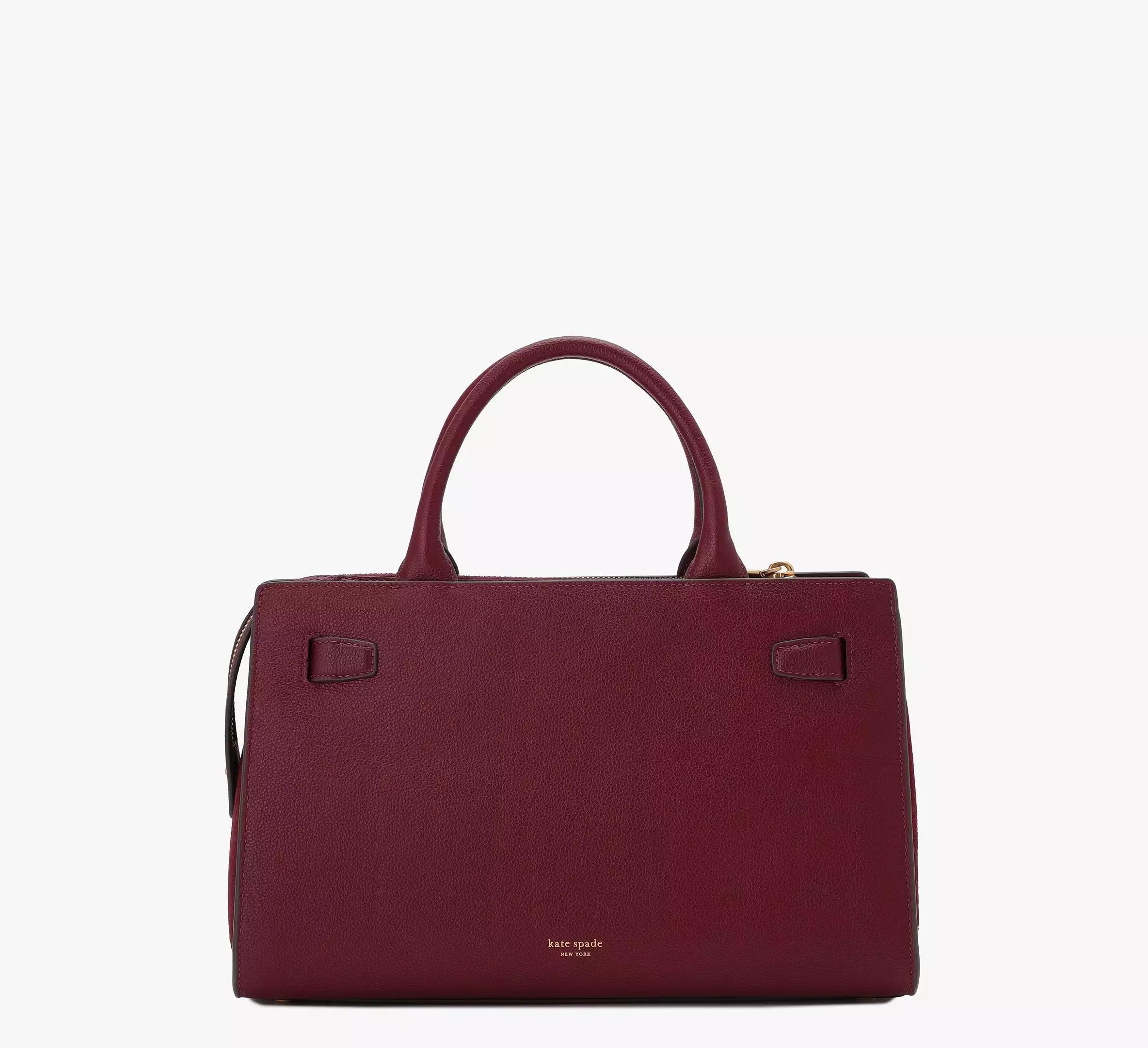 Deco Pebbled Leather & Suede Medium Satchel Product Image