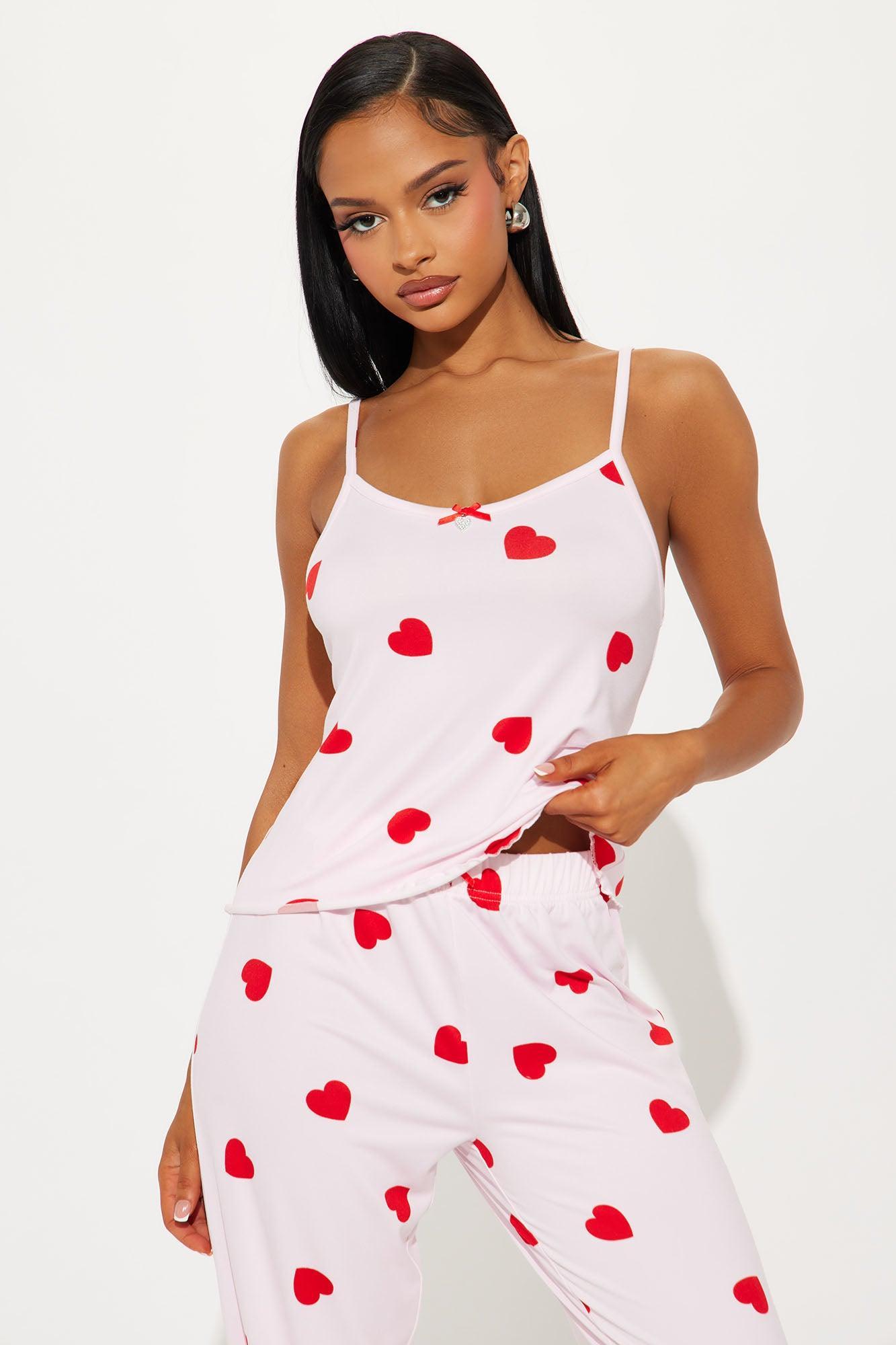 I Heart You PJ Pant Set - Pink Product Image