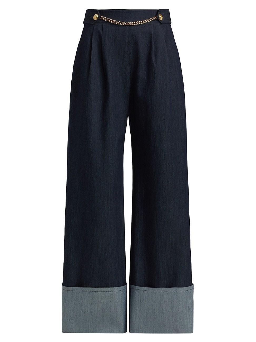 Womens Bader Wide-Leg Cuff Pants Product Image
