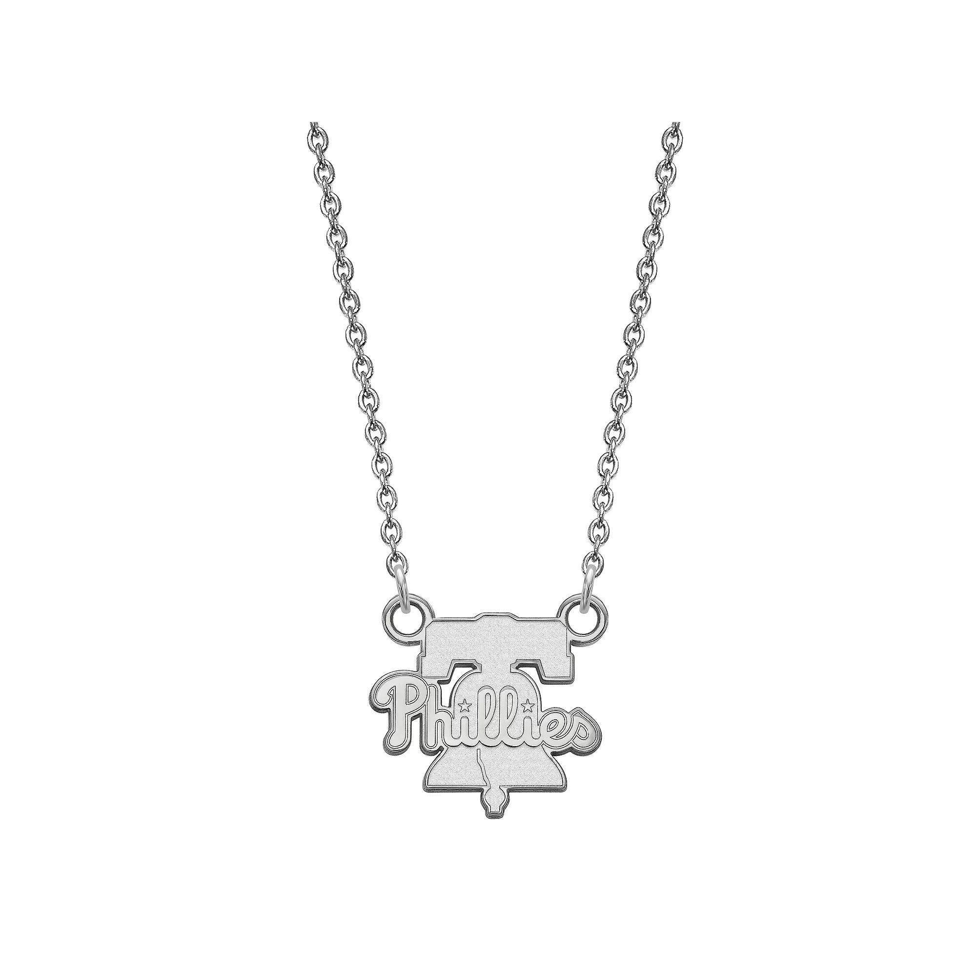 LogoArt Sterling Silver Philadelphia Phillies Small Pendant Necklace, Women's, Size: 13MM, Gold Tone Product Image