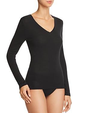Wool & Silk Blend V-Neck Top Product Image
