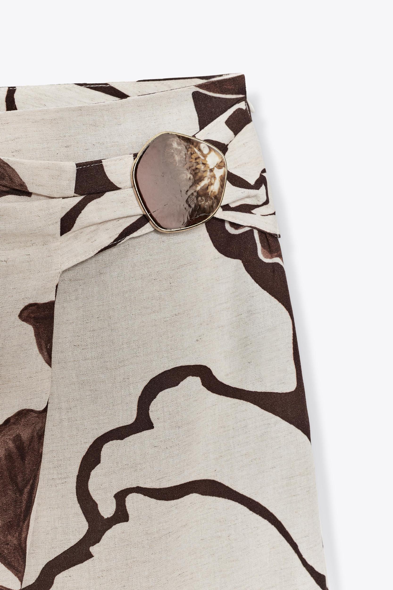FLORAL PRINT WRAP PANTS Product Image