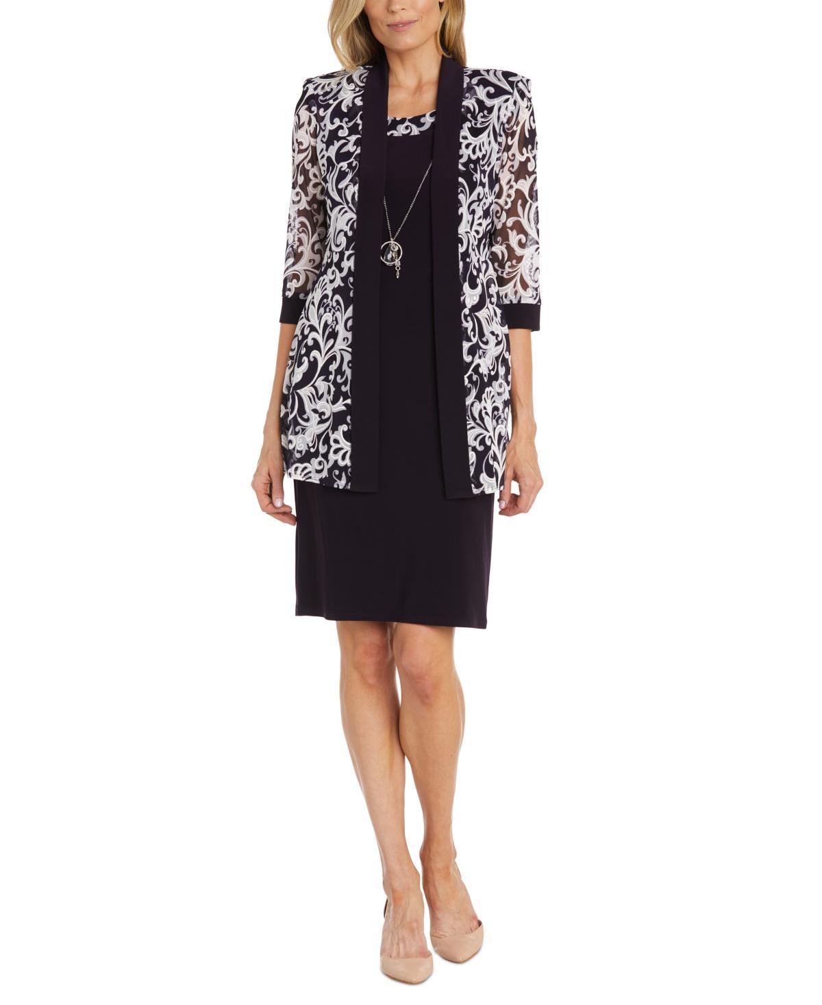 R & M Richards Dress & Printed Jacket Product Image