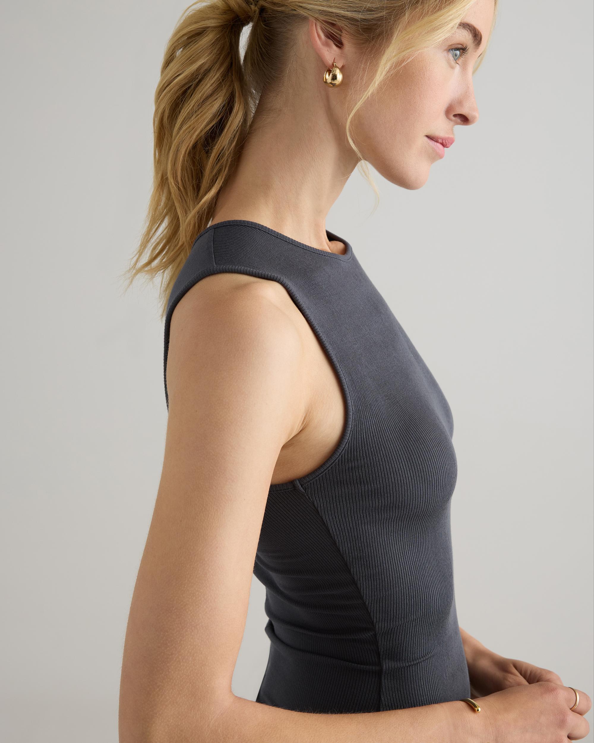 Quince | Women's Tencel Rib Knit Tank Top Midi Dress Size XS Product Image