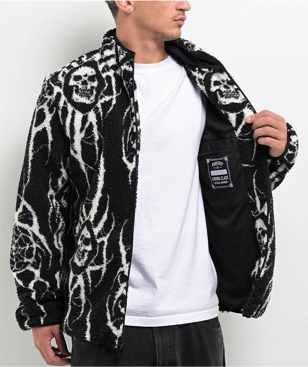 Lurking Class by Sketchy Tank x Kyle Grand Sin Black Tech Fleece Jacket Product Image