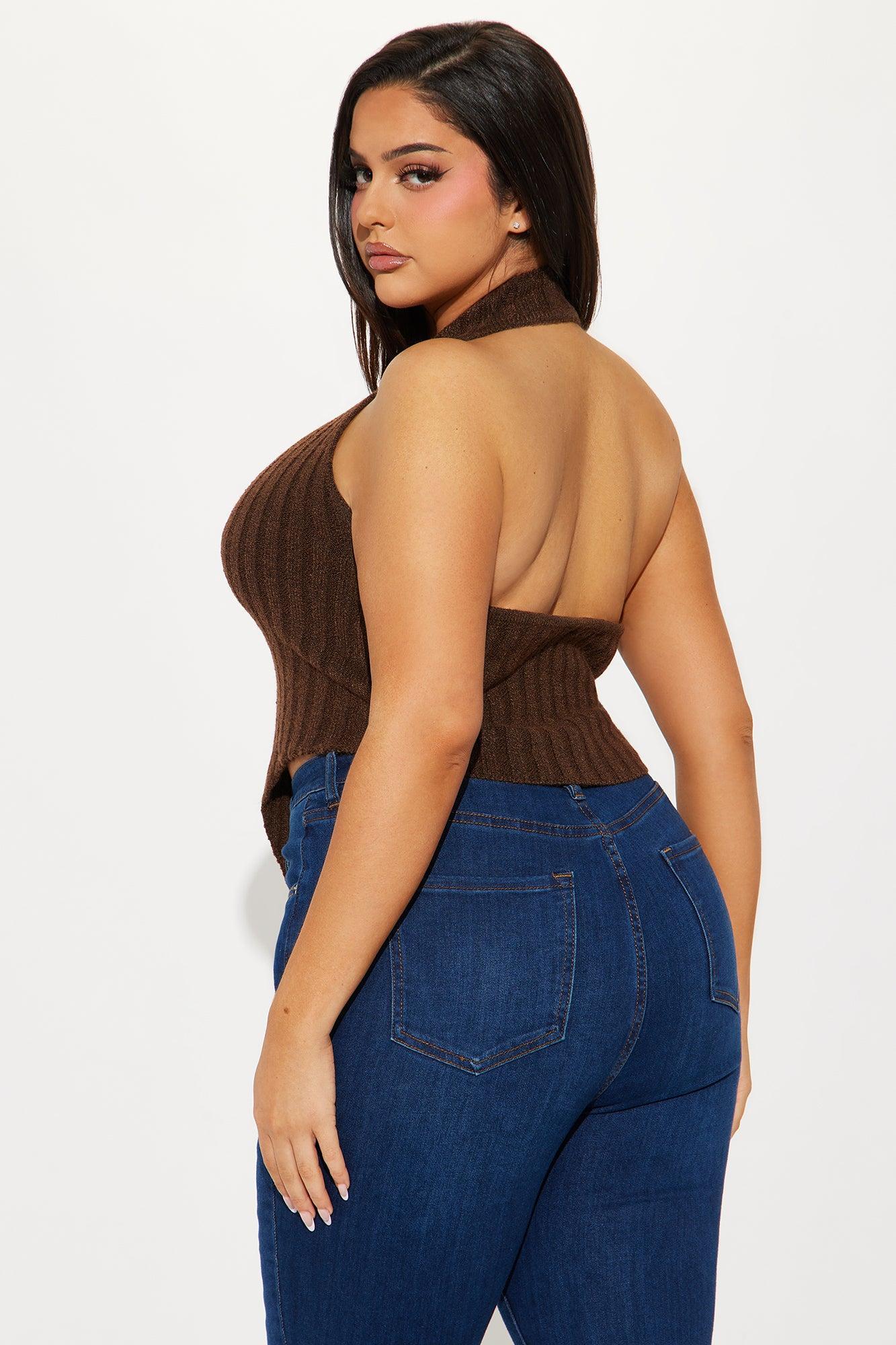 Kinslie Sweater Top - Chocolate Product Image