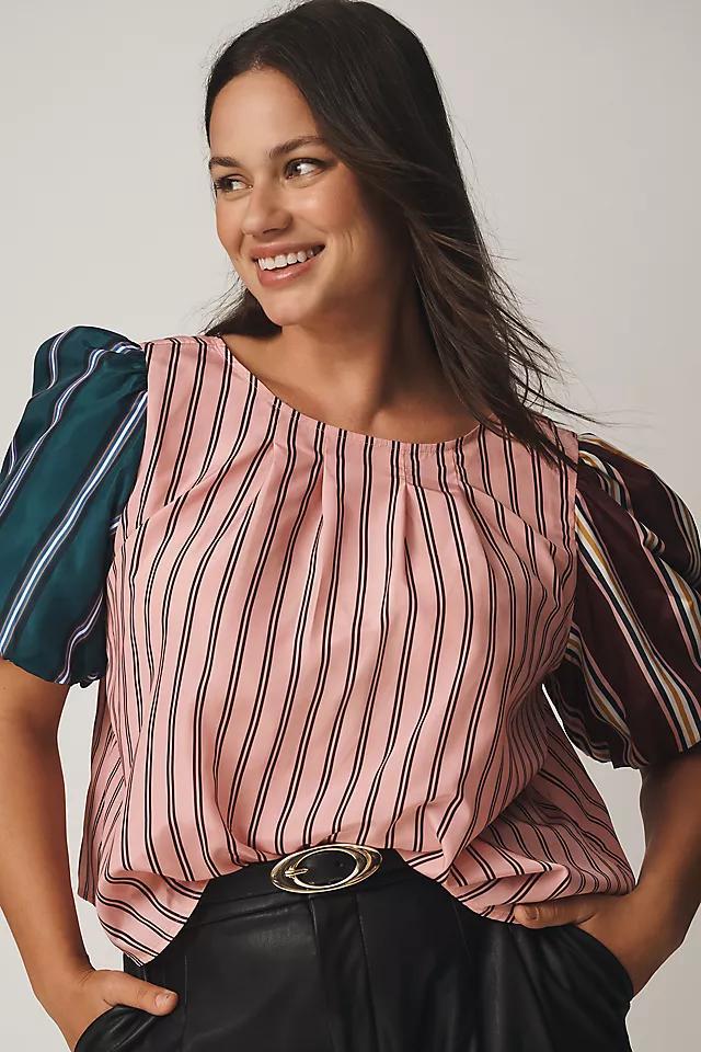 Maeve Taffeta Bow Swing Blouse Product Image
