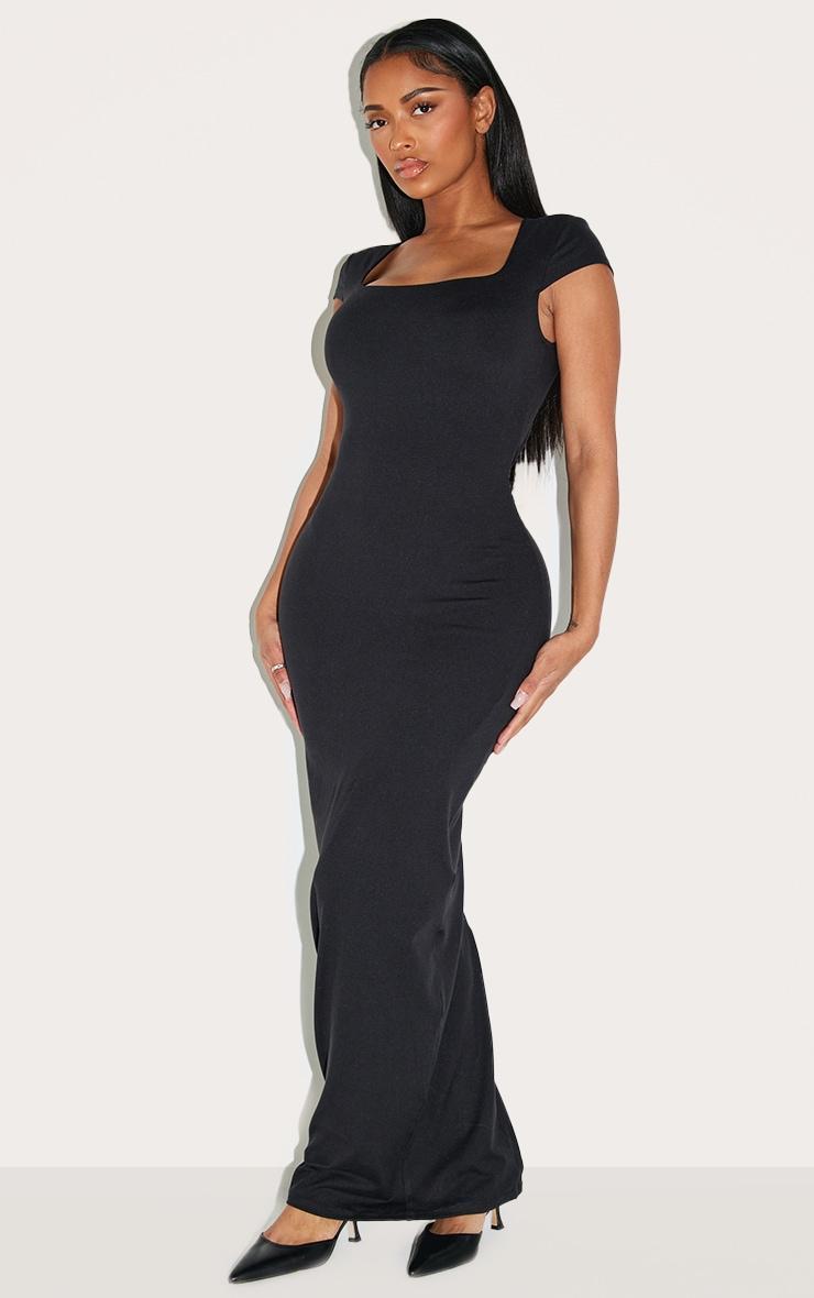 Shape Black Built In Shapewear Sculpt Square Neck Maxi Dress Product Image