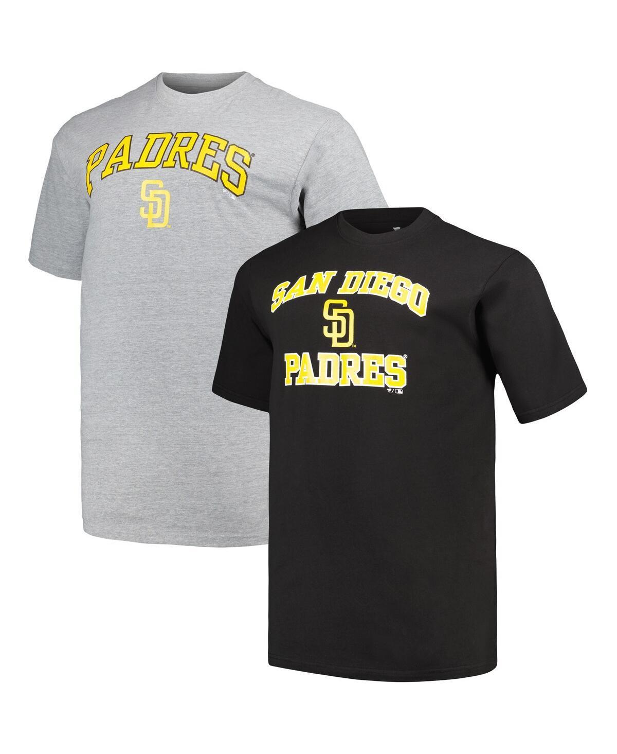 Men's Profile Black/Heather Gray San Diego Padres Big & Tall T-Shirt Combo Pack, Size: 5XB Product Image
