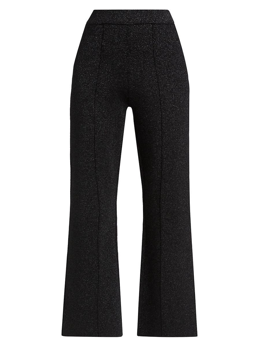 Womens Ren Metallic Knit Flare Crop Pants Product Image
