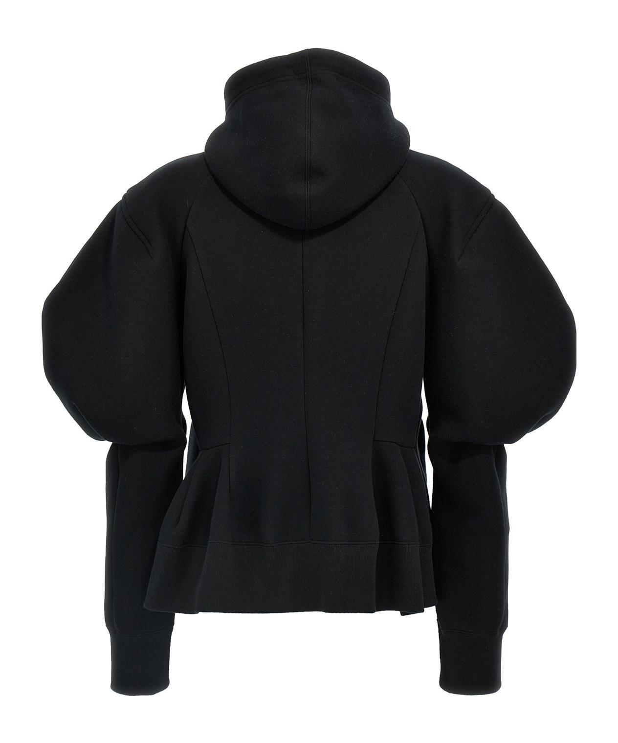 SACAI Hooded Sweater In Black Product Image