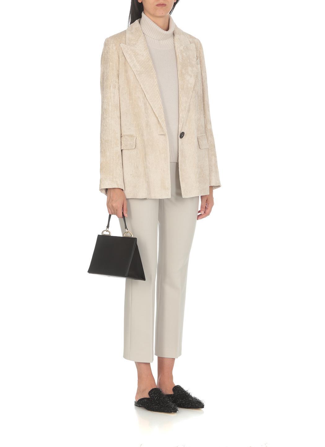 FABIANA FILIPPI High-waist Stretched Trousers In White Product Image
