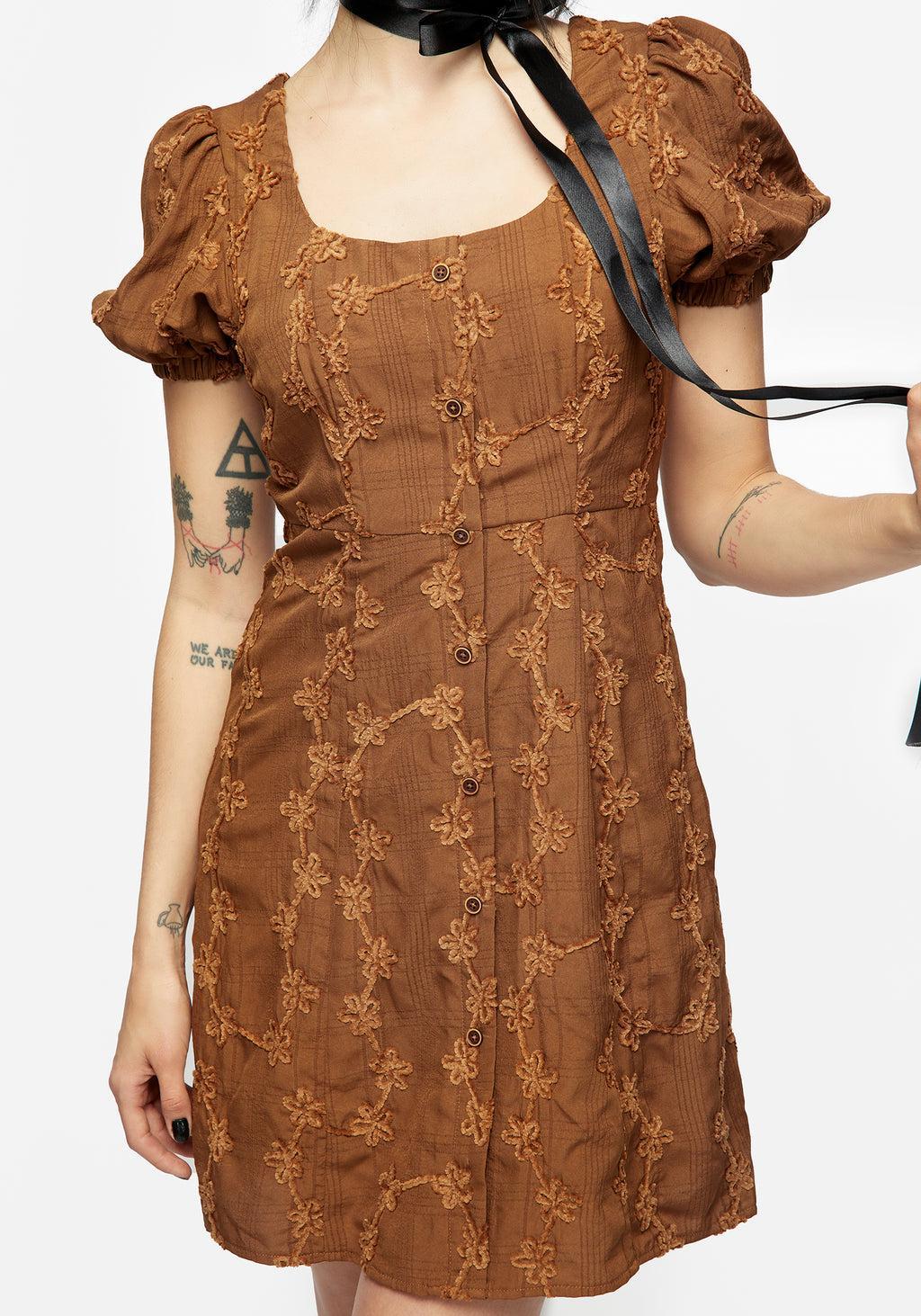 Honeysuckle Puff Sleeve Mini Dress Product Image