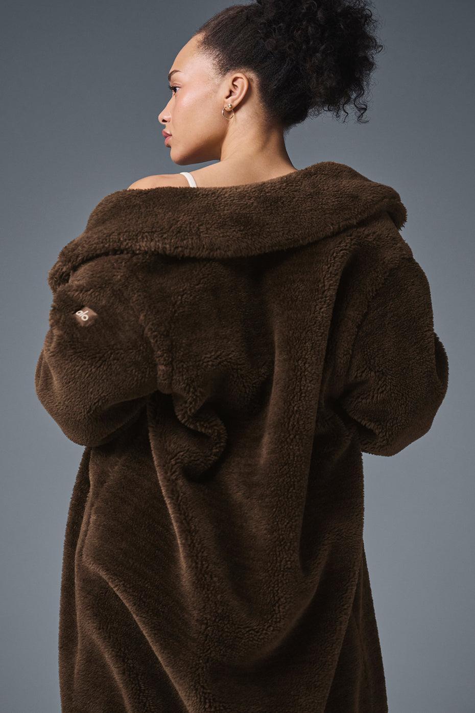 Alo Yoga | Oversized Sherpa Trench Jacket Brown Product Image