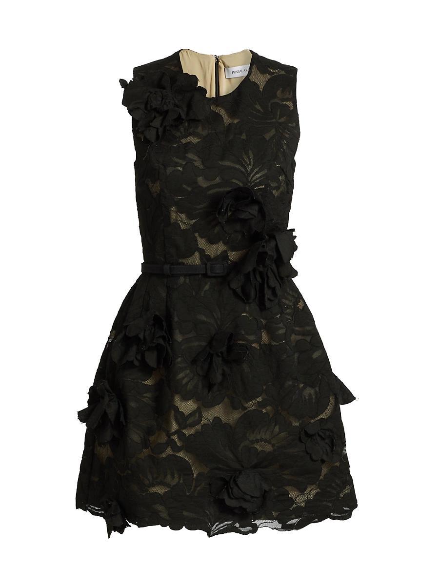 Womens Floral Lace & Appliqu Minidress Product Image