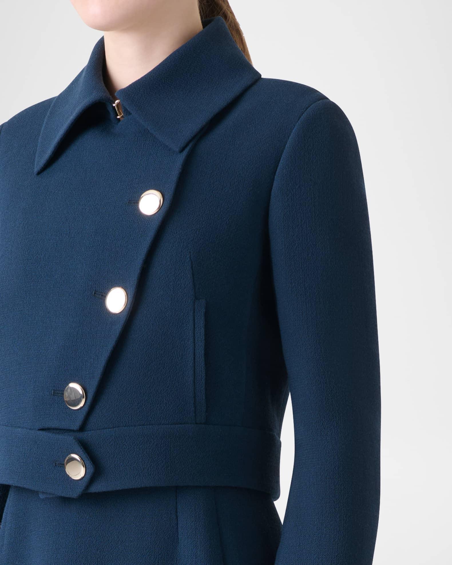 Dana Asymmetric-Button Wool Crepe Jacket Product Image