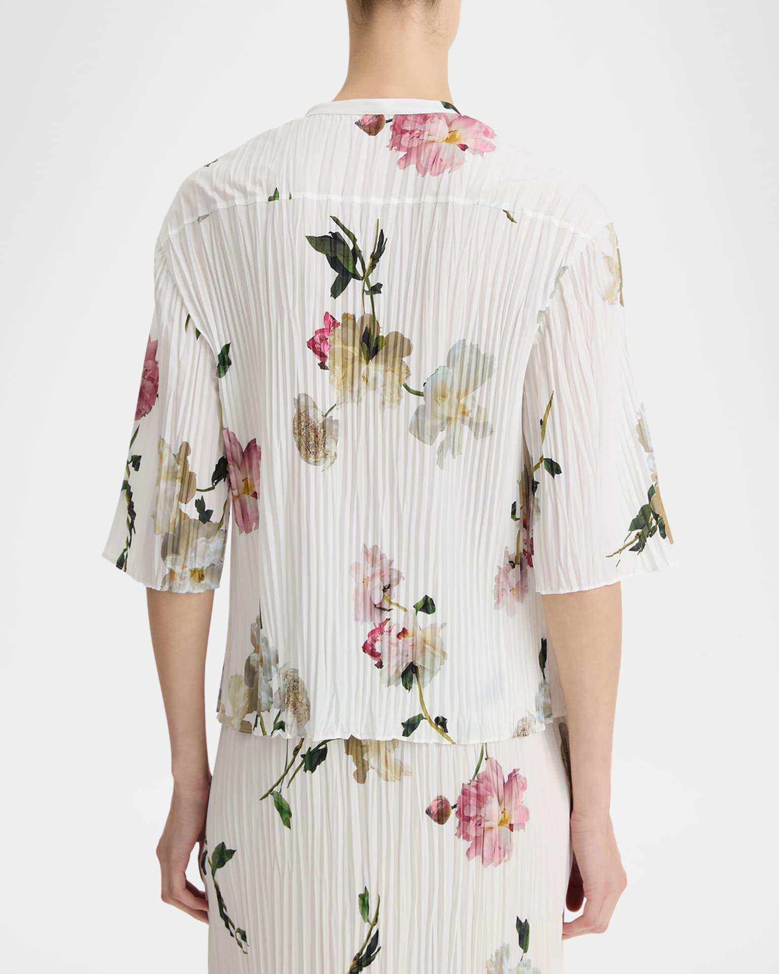 Floral Pleated Shirt Product Image