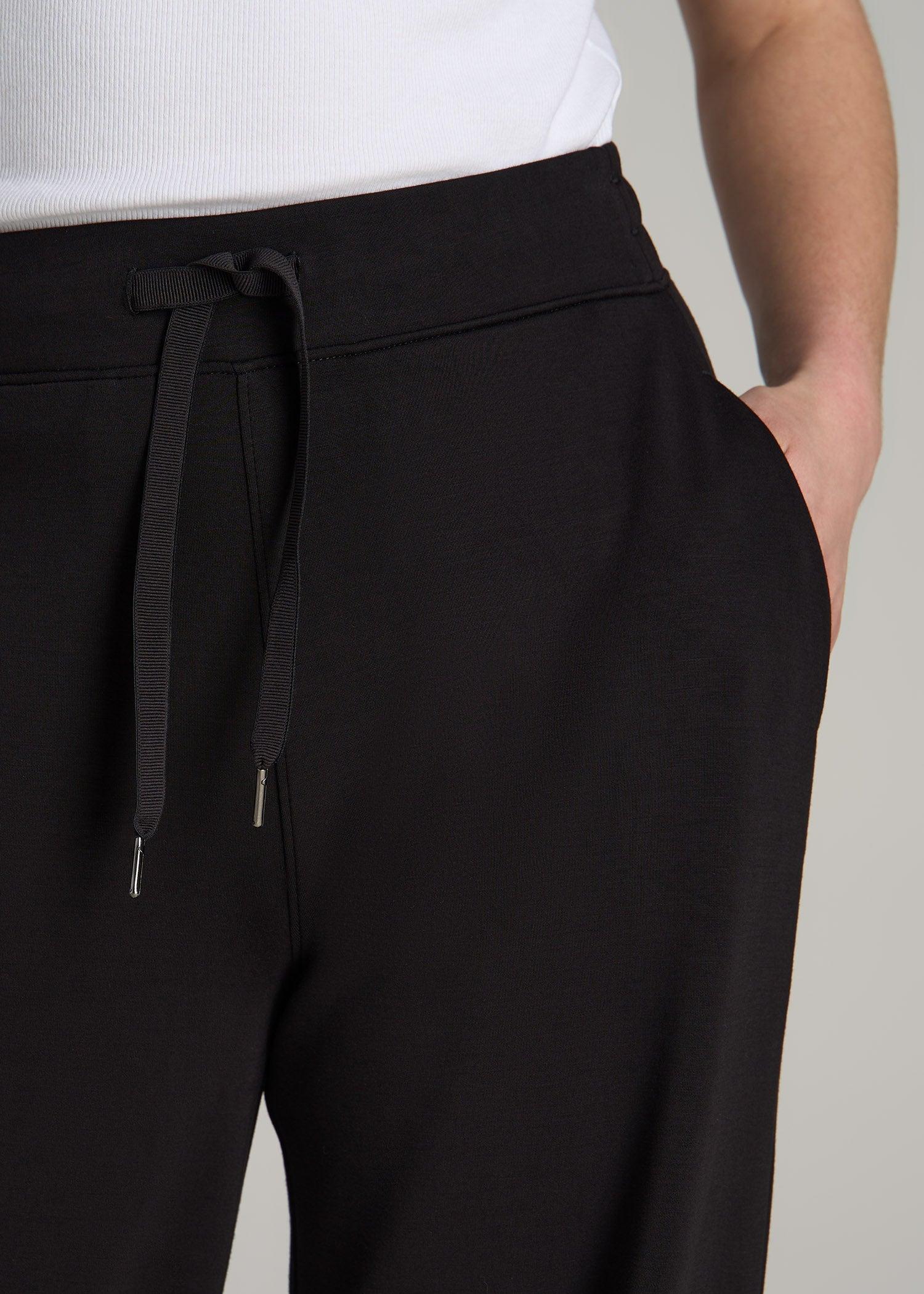 Pull-On Tie Waist Wide Leg Pants for Tall Women in Navy Product Image
