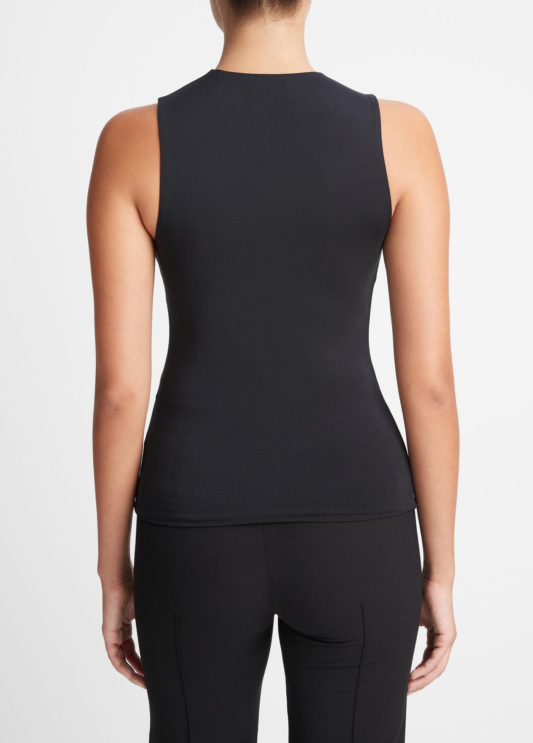 Womens Stretch-jersey Shell, Black, Size S Vince Product Image