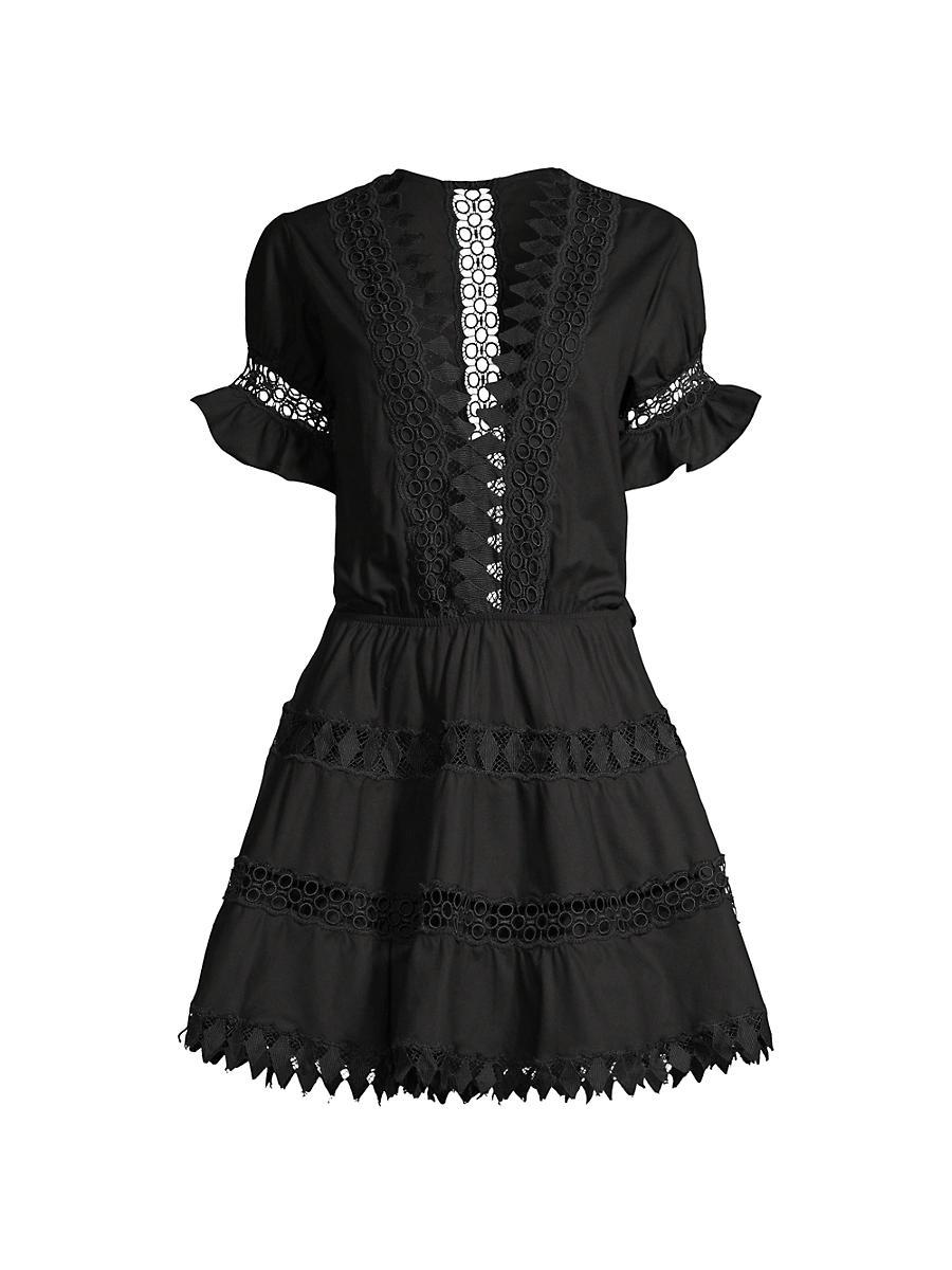 Peixoto Ora Cotton Embroidered Mini Dress Swim Cover Up Product Image