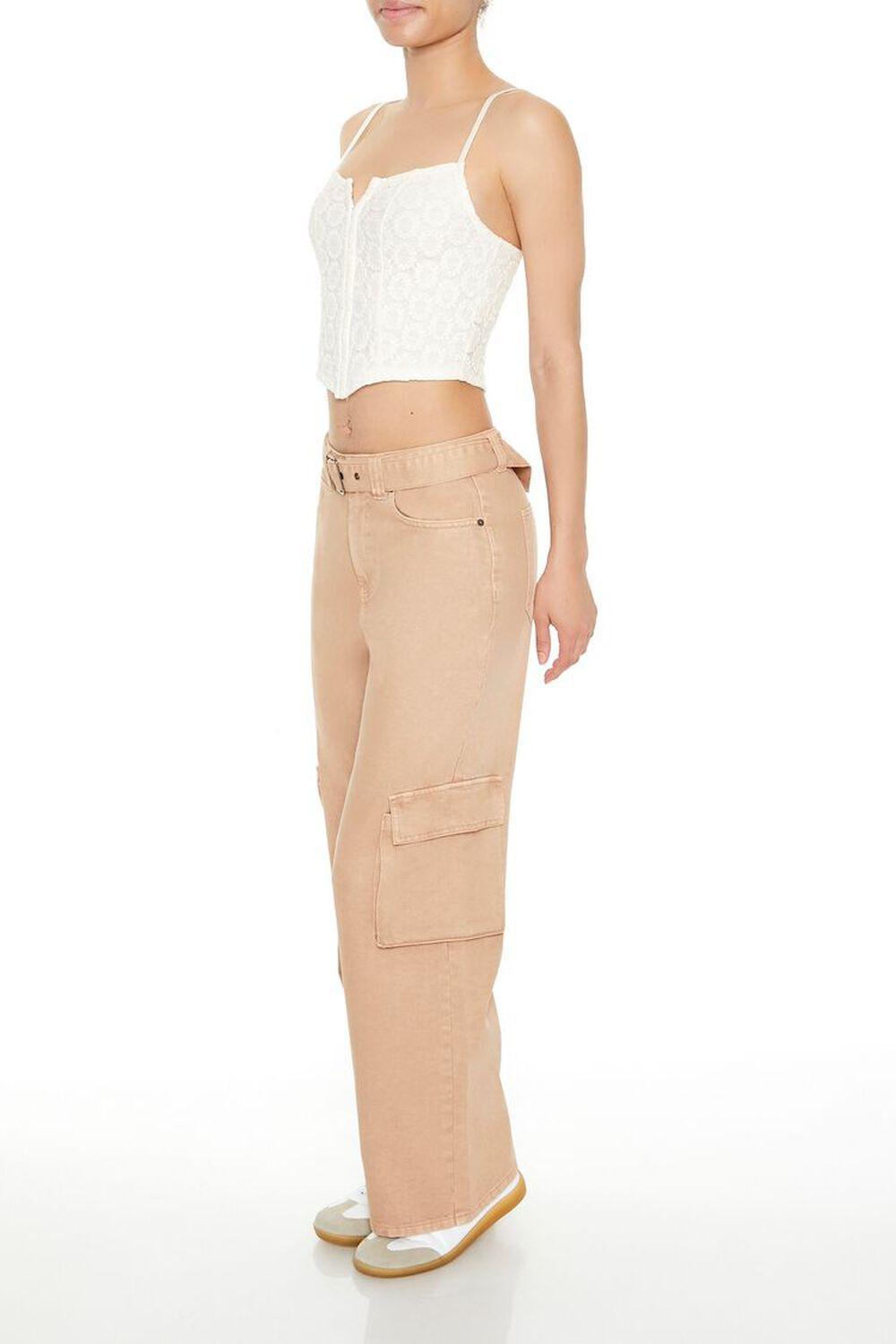 Belted Straight Cargo Pants | Forever 21 Product Image