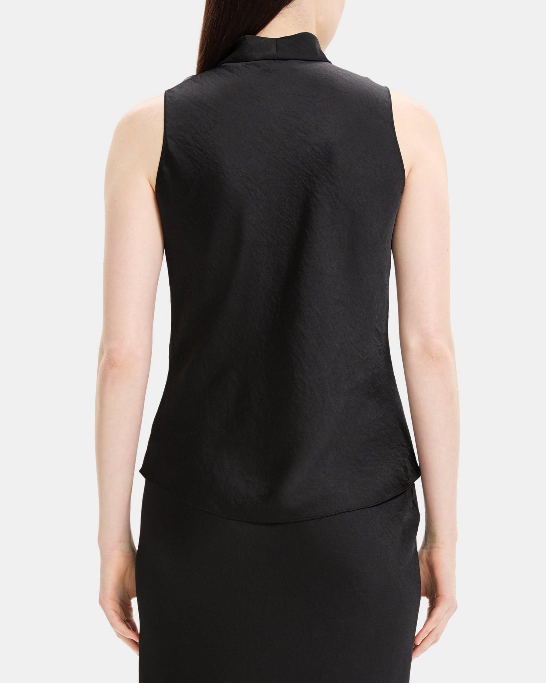 Cowl-Neck Top in Satin Product Image
