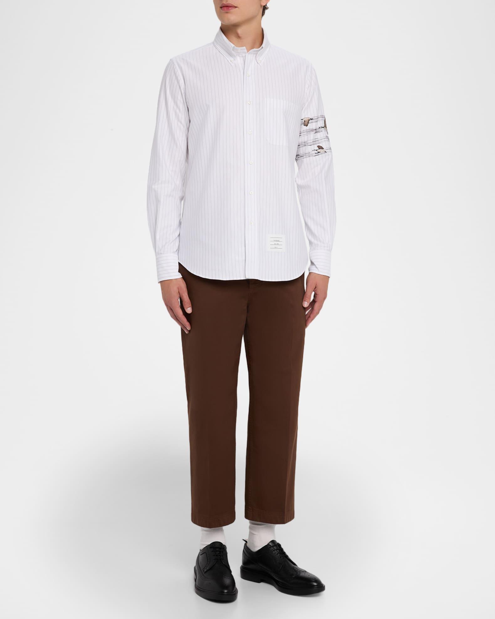 Men's 4-Bar Pinstripe Oxford Sport Shirt Product Image