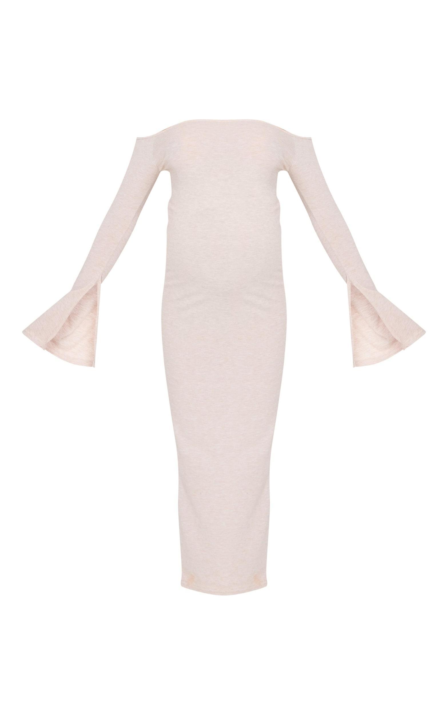 Maternity Oatmeal Brushed Midaxi Dress Product Image