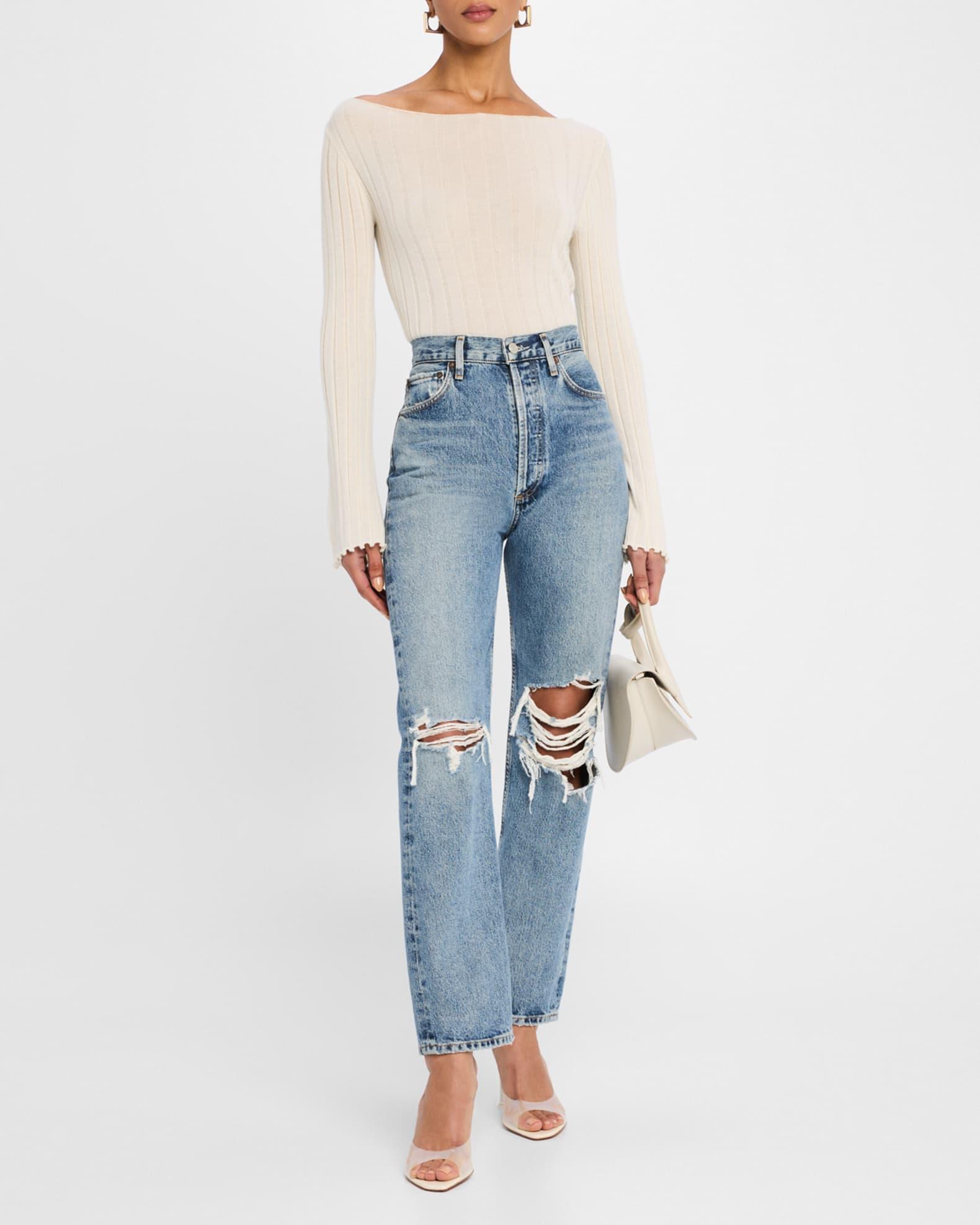 Rib Flare Cashmere Top Product Image