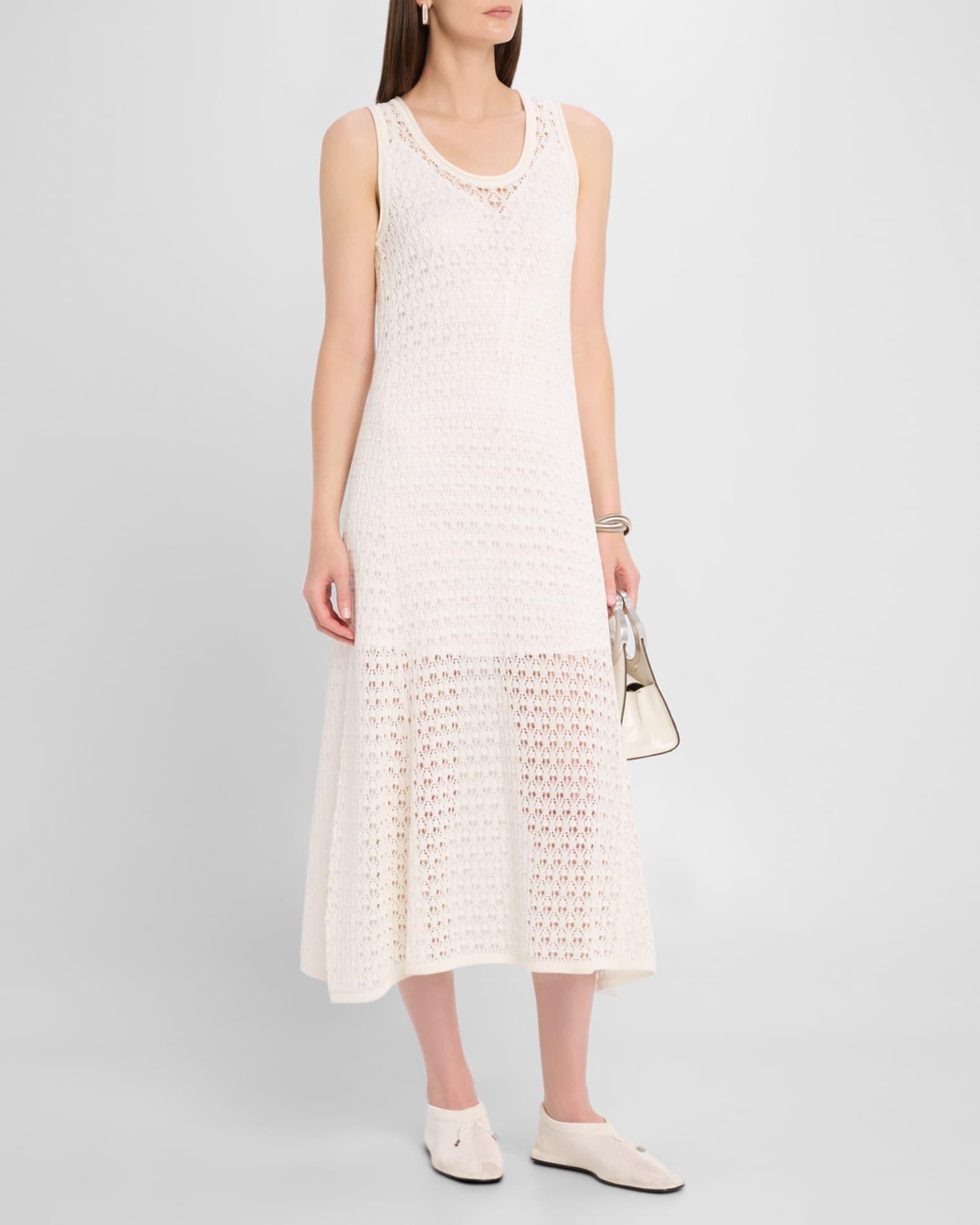 Lace Knit Midi Tank Dress Product Image