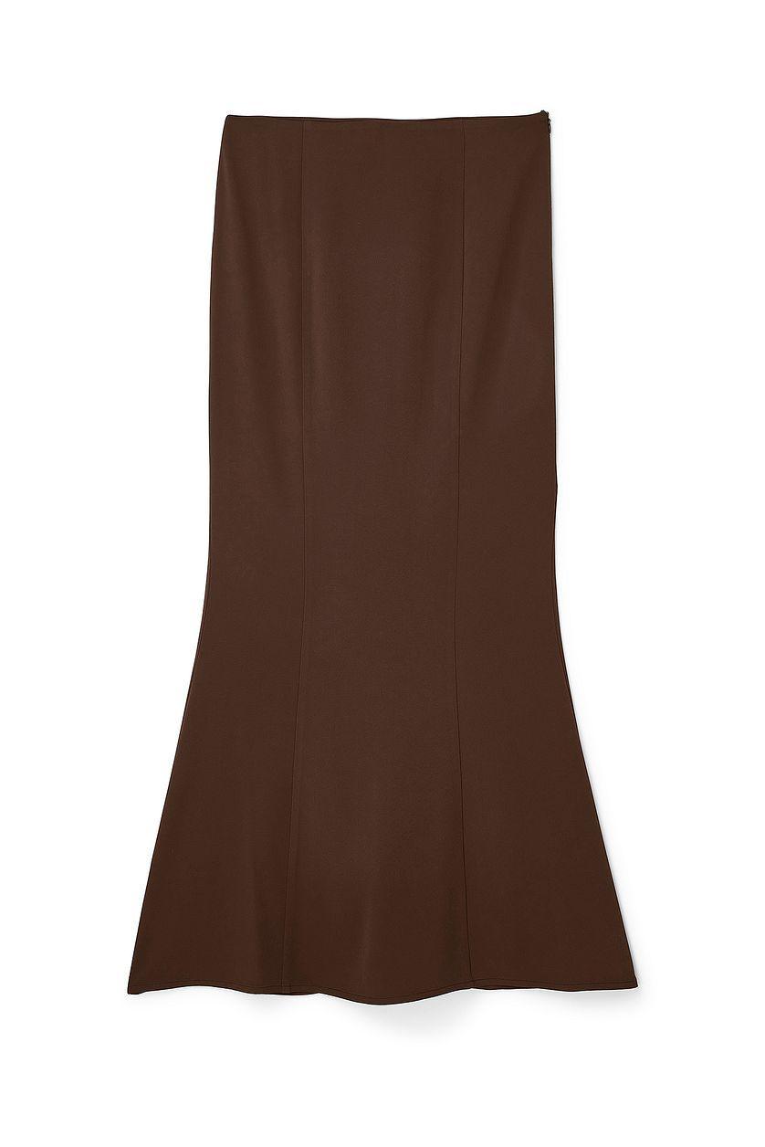 Mermaid Shaped Low Waist Maxi Skirt Product Image