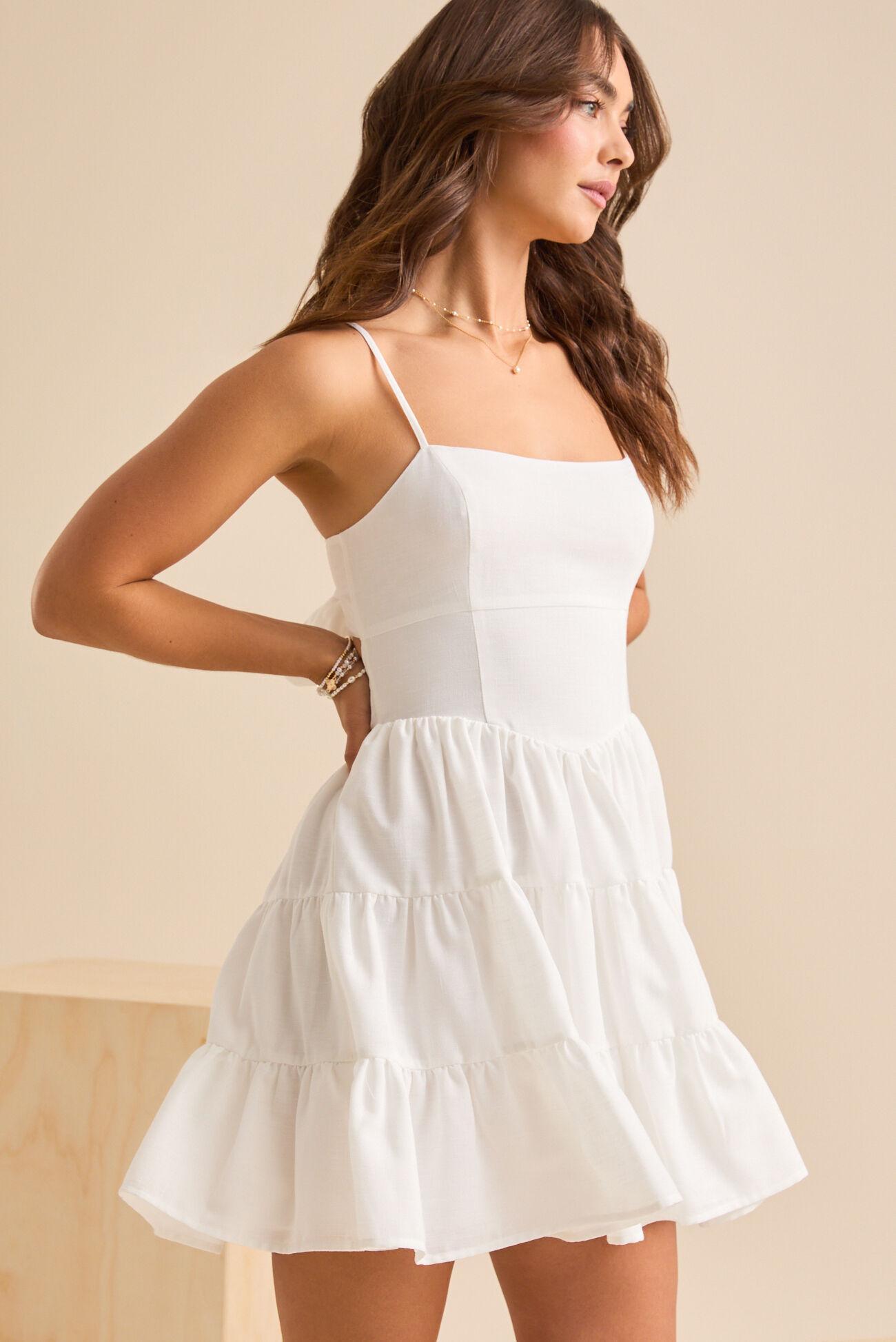 Eliza Tiered Mini Dress Product Image