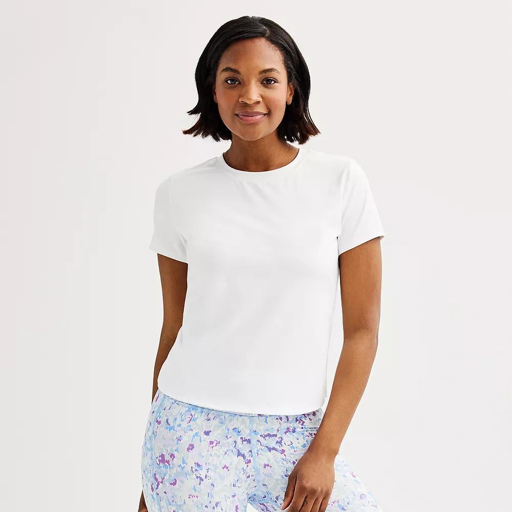 Women's Tek Gear® Essential Soft Tee, Size: Large, Mineral Black Product Image