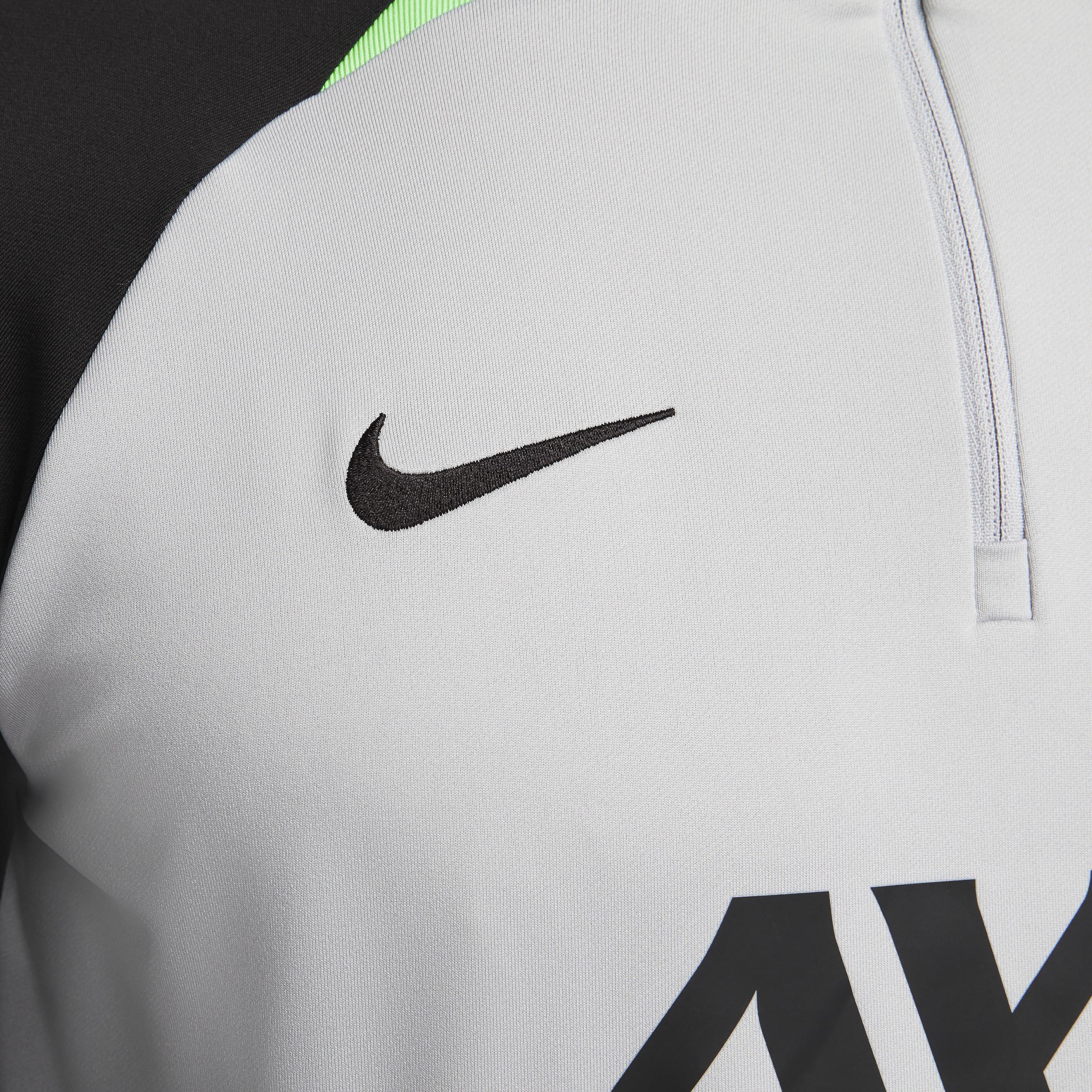 Mens Nike Gray Liverpool Strike Drill Performance Raglan Quarter-Zip Long Sleeve Top Product Image