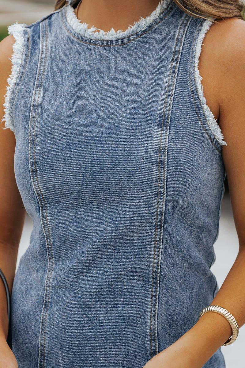 Steve Madden Denim Solara Mini Dress - FINAL SALE Product Image