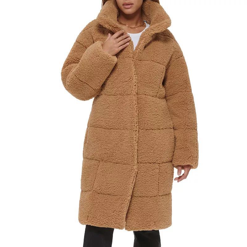 Womens Levis Long Quilted Sherpa Coat Product Image