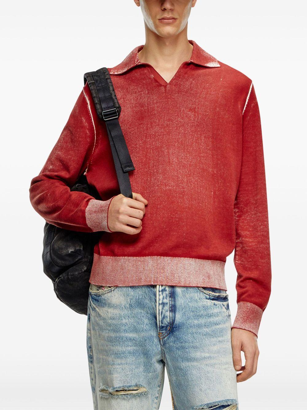 faded effect fine-rib jumper Product Image