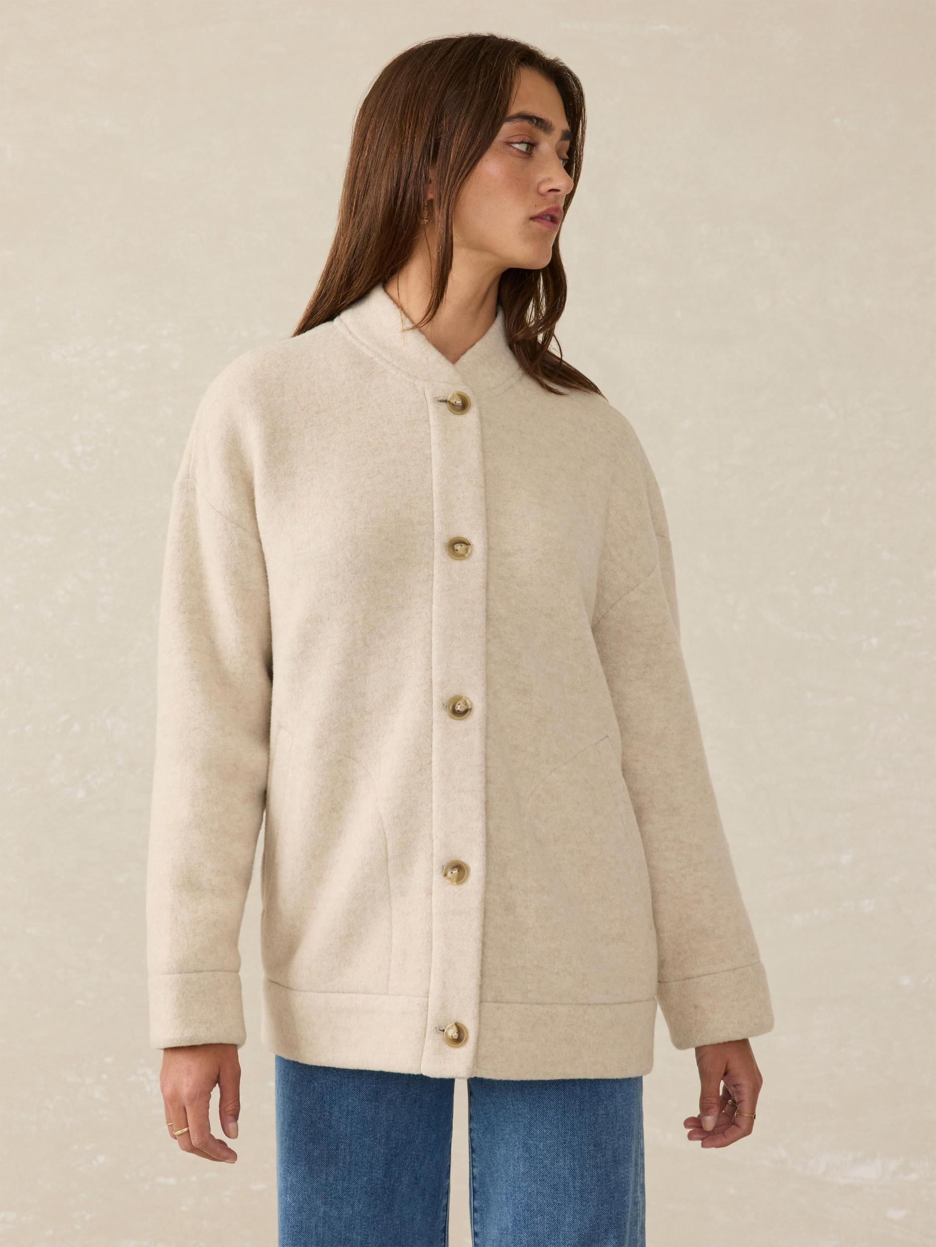 Pacific Knit Jacket - Oat Melange Female Product Image