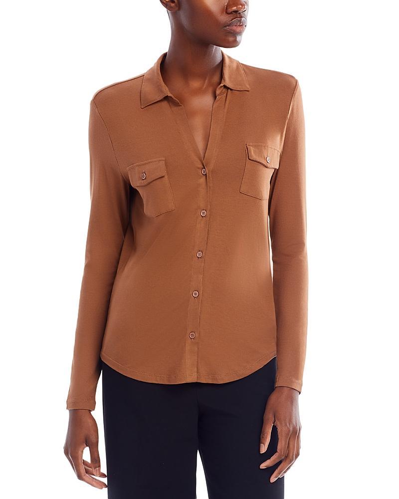 Majestic Filatures Point Collar Button Front Shirt Product Image