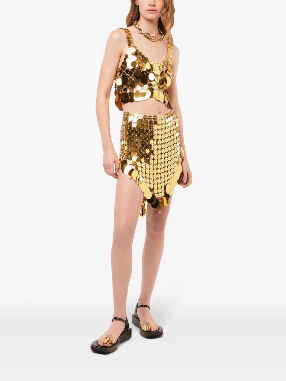 Gold Sparkle Assembly mini skirt Product Image