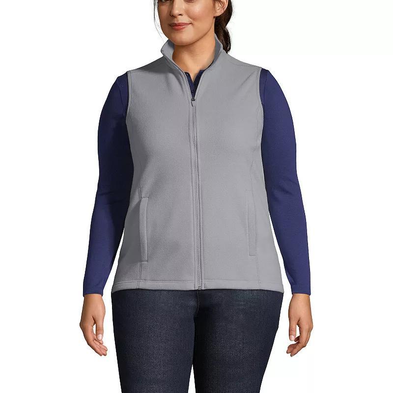 Plus Sized Lands' End Thermacheck 100 Vest, Women's, Size: 3XL, Black Product Image