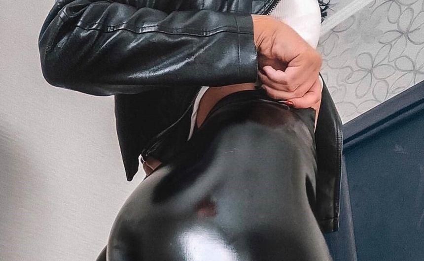 High Waist Faux Leather Leggings Product Image