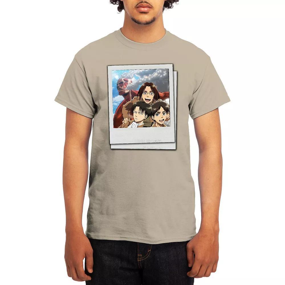Men's Attack on Titan Group Instant Photo Tee, Boy's, Size: Medium, Blue Product Image