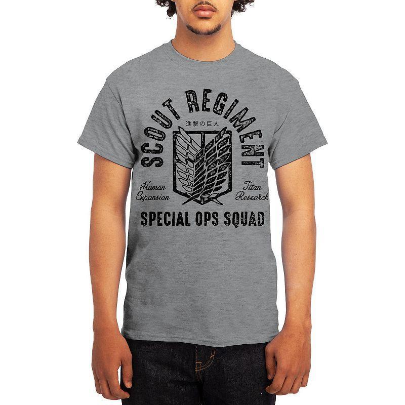 Men's Attack on Titan Eren & Titan Tee, Size: Medium, Red Product Image