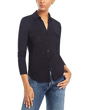 Majestic Filatures Point Collar Button Front Shirt Product Image